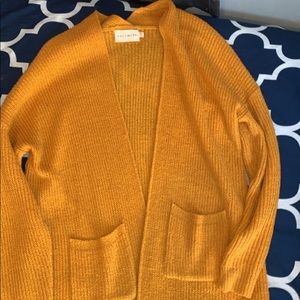 Yellow cardigan